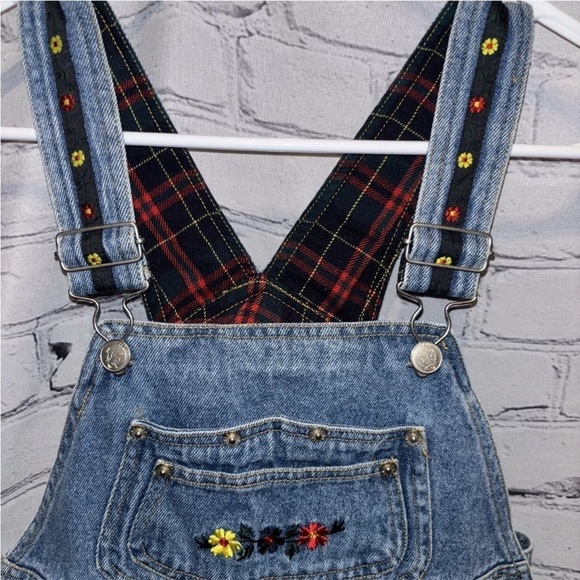 Warner Bros Looney Tunes Kids Tweety Bird Denim Jean Overalls Sz 10 Adj Straps - Picture 3 of 6